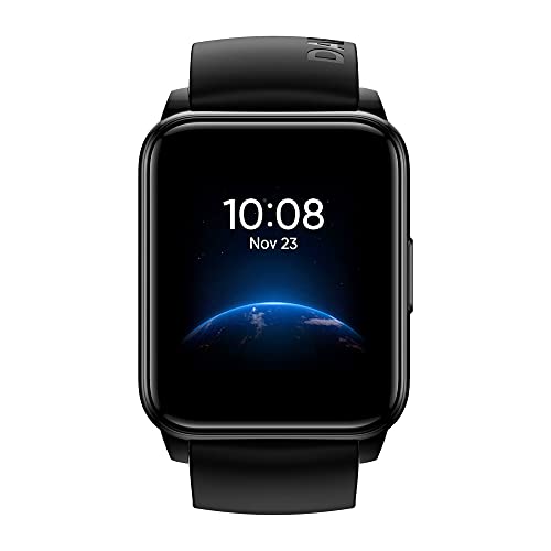 Realme Smart Watch 2 | Super Bright 1.4 Inch HD Display | Support Multiple Watch Faces & 90 Sport Mode | 12 Days Battery Backup | IP68 Water Resistant| Monitors Heart Rate & Blood Oxygen Level | Black