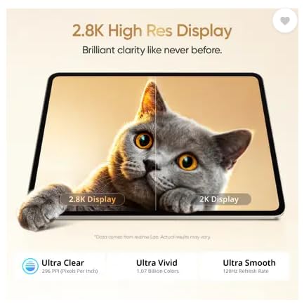 realme Pad 3 with Biggest Battery in Segment 8 GB RAM 128 GB ROM 11.6 inch with Wi-Fi Only Tablet (Space Grey)