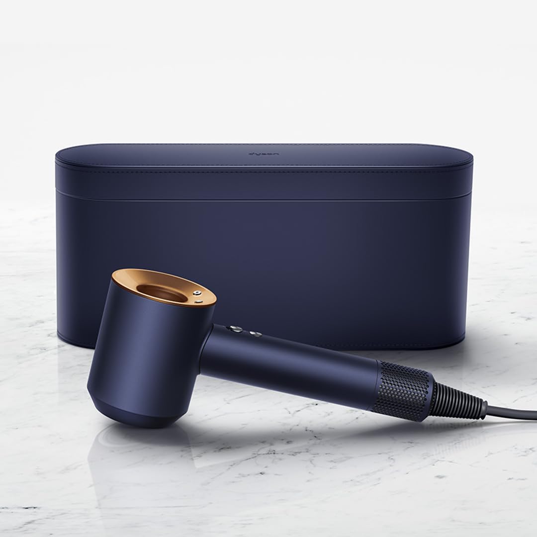 Dyson Supersonic™ Hair Dryer|Fast Drying|No Heat Damage|5 attachments|7 styling, 3 Speed & 3 Heat Settings|Travel Friendly|Unisex Usage|Intelligent Heat Control|2 Year Warranty (Prussian Blue)