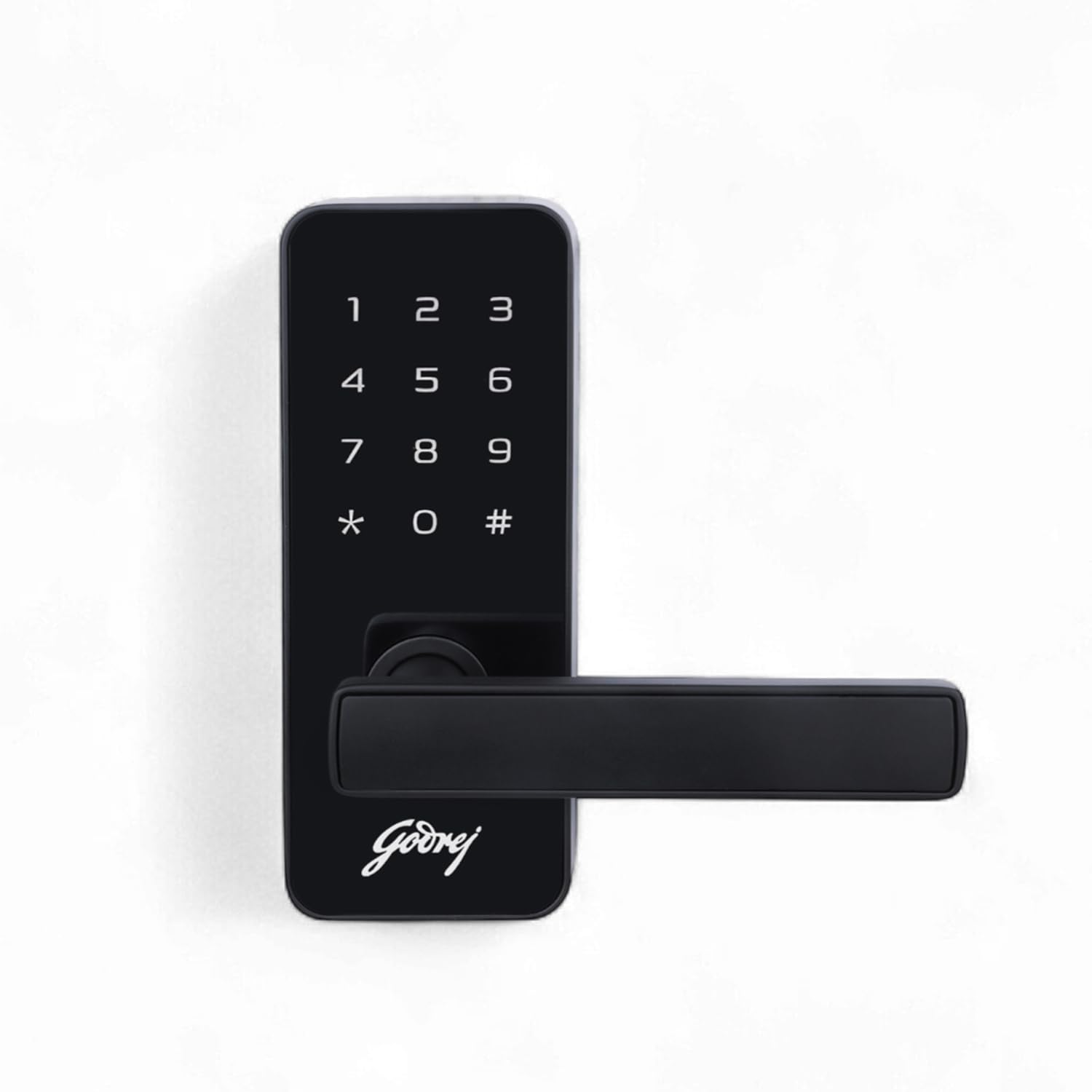 Godrej Smart Lock I Catus Touch I Digital Lock for Main and Internal Wooden Door I 2 in 1 Access I Pin Access I Mechanical Key I Black Finish I 3 Years Warranty |