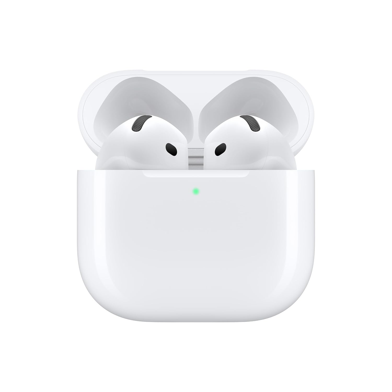 Apple AirPods 4 Wireless Earbuds, Bluetooth Headphones, Personalised Spatial Audio, Sweat and Water Resistant, USB-C Charging Case, H2 Chip, Up to 30 Hours of Battery Life, Effortless Setup for iPhone