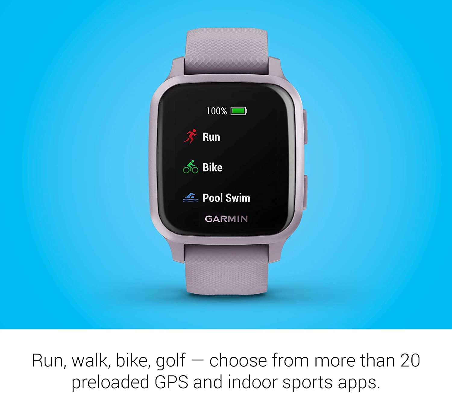 Garmin Venu Sq, NFC, Orchid/Metallic Orchid, KOR/SEA