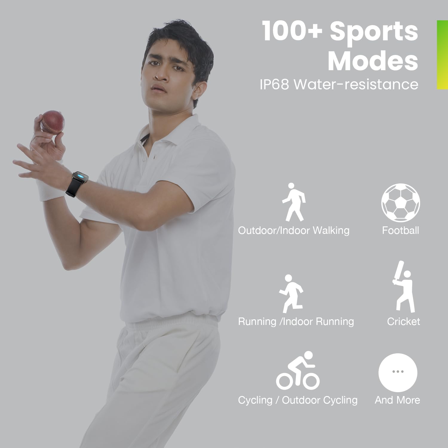 Amazfit Pop 3S Smart Watch with 1.96" AMOLED Display, BT Calling, SpO2, 12-Day Battery Life, 304 Stainless Steel, AI Voice Assistance, 100 Sports Modes, 24H HR Monitor, Music Control - Sealed