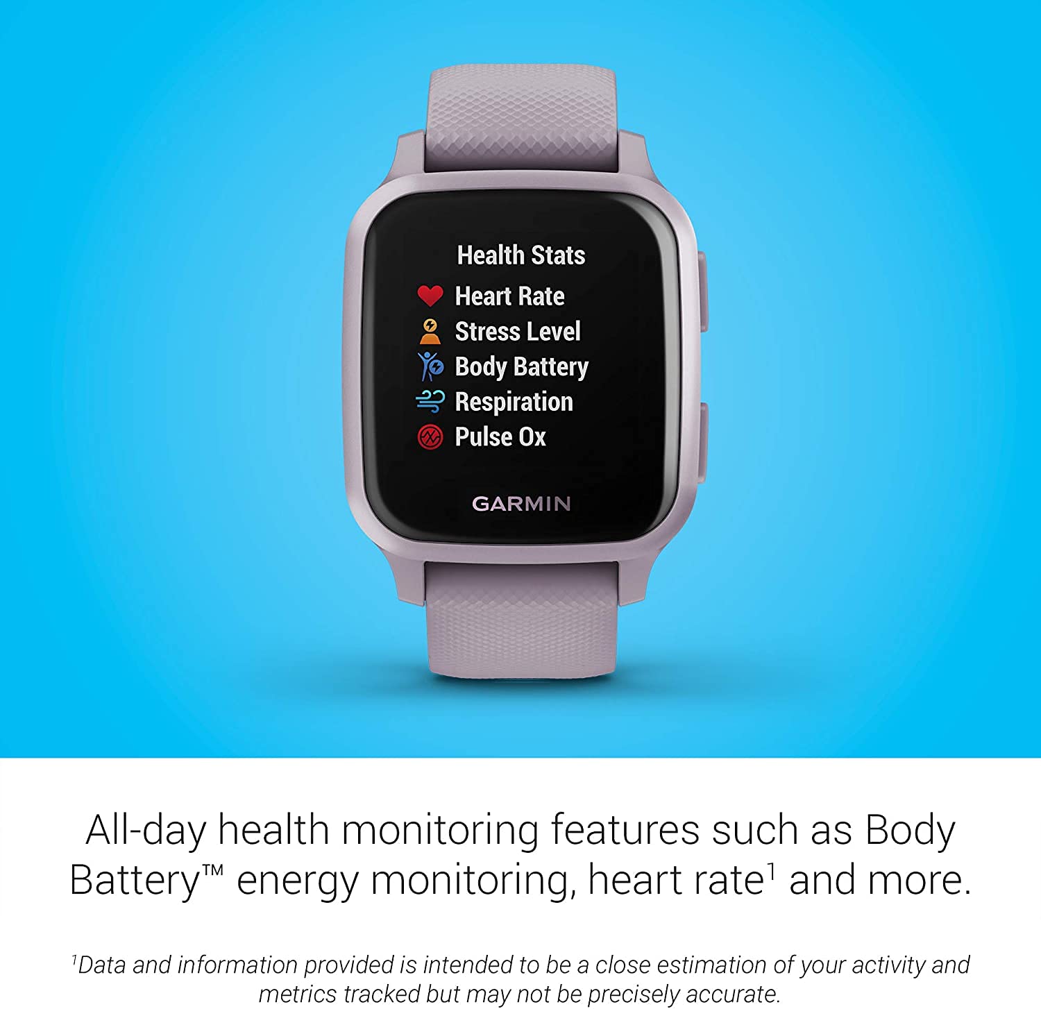 Garmin Venu Sq, NFC, Orchid/Metallic Orchid, KOR/SEA