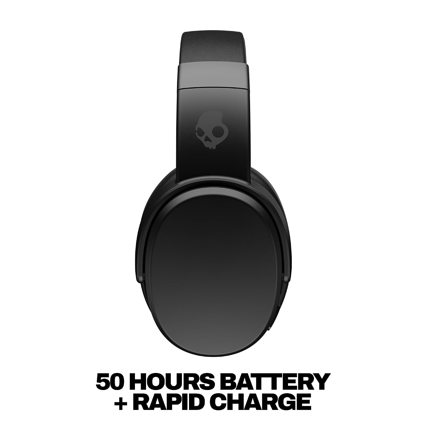 Skullcandy Crusher Wireless Bluetooth Headphones with Multi-Sensory Bass, Noise Isolating Over-Ear Fit, Up to 50 Hours Battery, Microphone for iPhone Android with Travel Bag - Sealed