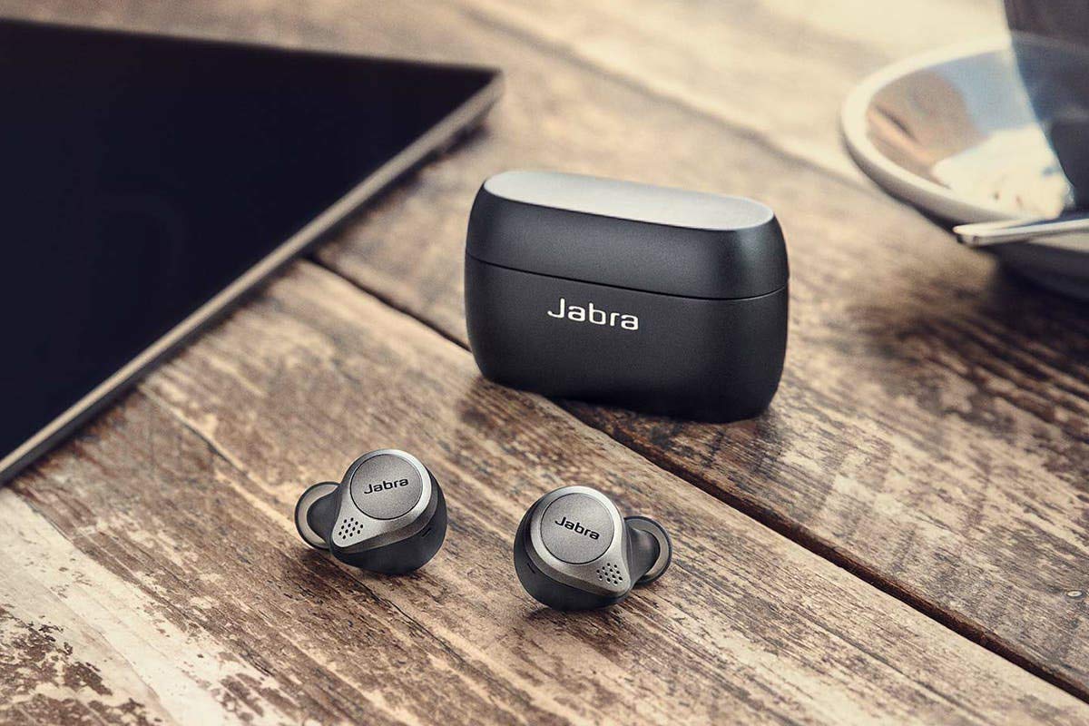 Jabra Elite 75t Bluetooth Truly Wireless In Ear Earbuds with Mic Active Noise Cancelling (ANC), Long Battery Life for Calls & Music, Voice Assistant Enabled - Unboxed