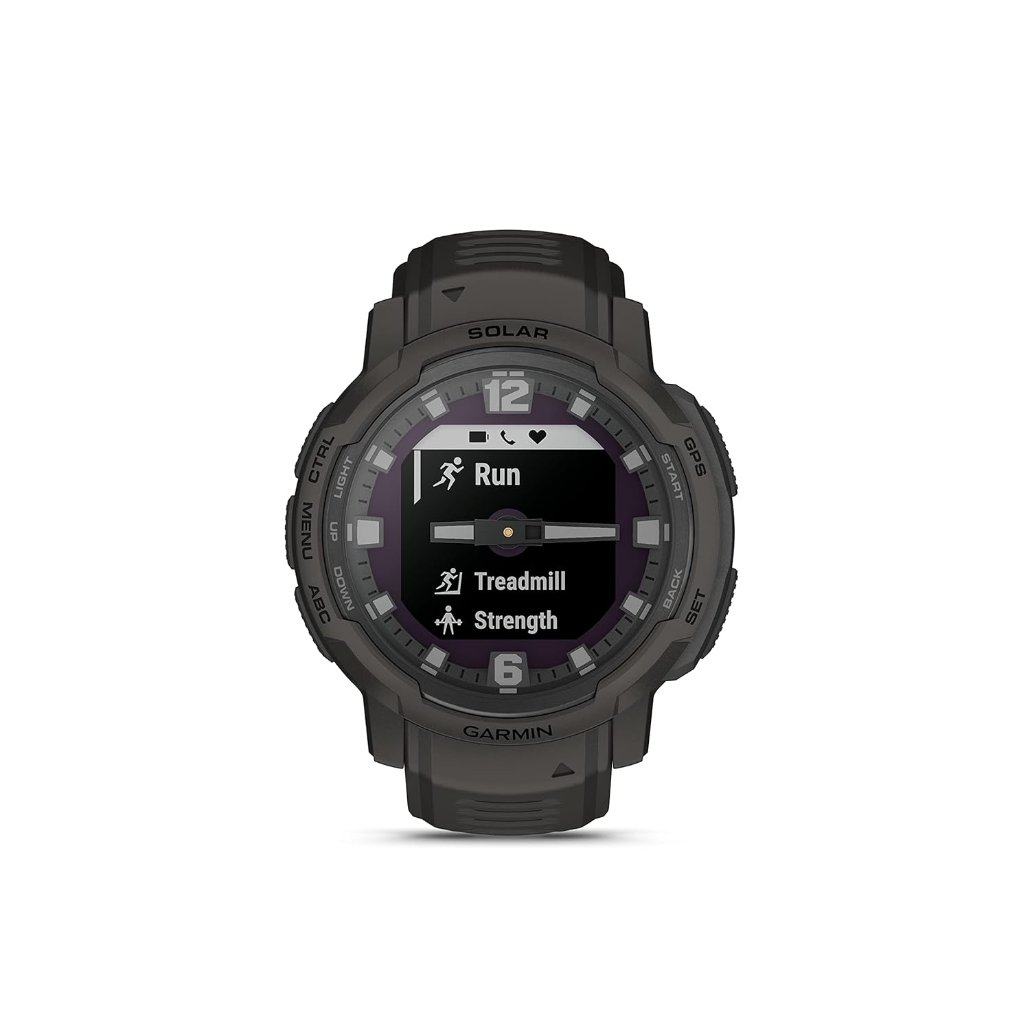 Garmin Instinct Crossover Solar Rugged Hybrid Smartwatch, Battery Upto 28 Days, 24/7 HR, SPO2, Revodrive Tech, Vo2 Max, Track Back, Multi GNSS, Reference Point, Advance Sleep Score MIL STD 810 - Unboxed