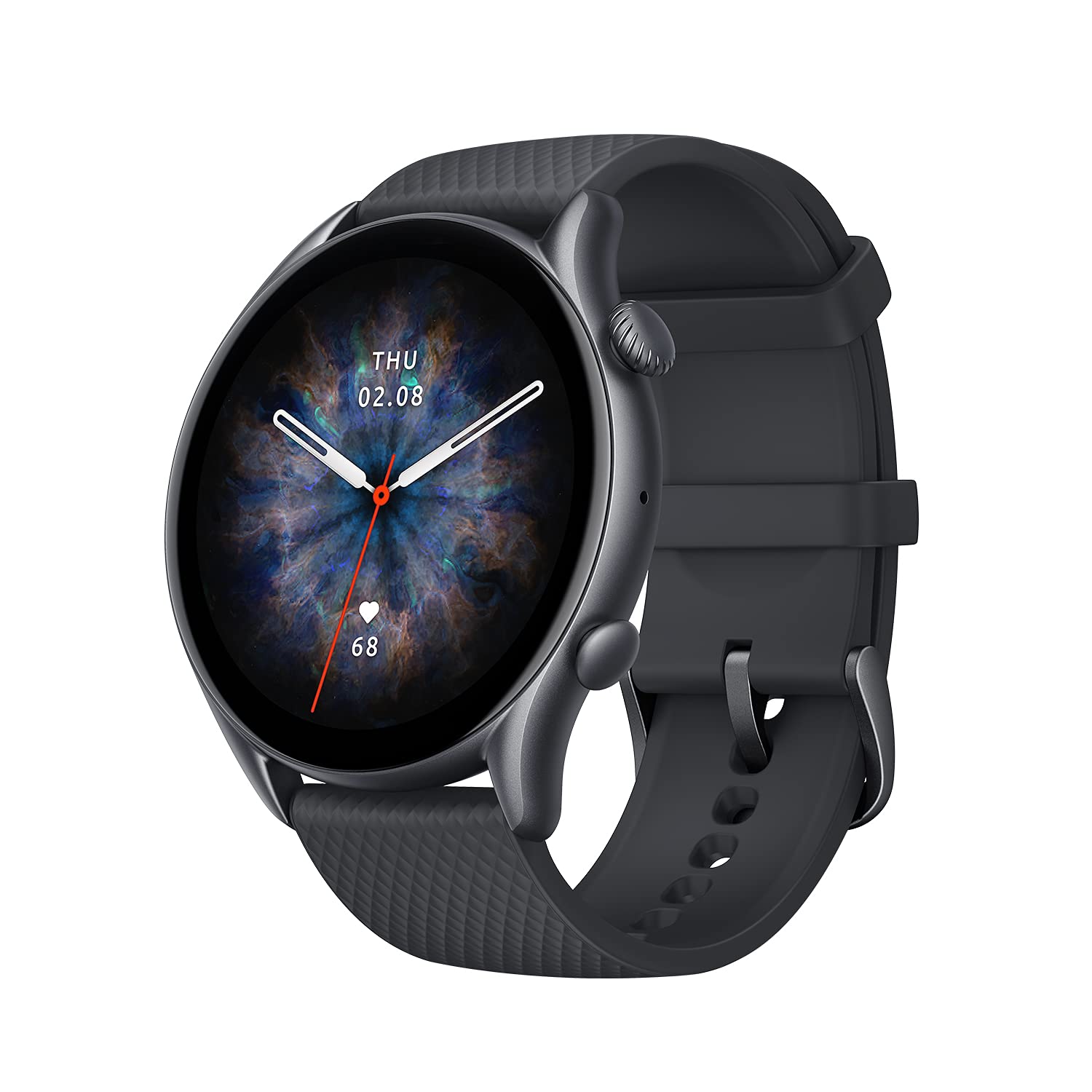 Amazfit GTR 3 Pro (Smartchoice) 46mm Smart Watch with BT Phone Calls, BP Monitoring, 1.45”AMOLED Display, 24/7 HR Tracking, Alexa, GPS, WiFi, 12-Day Battery Life,150 Sports Modes(Infinite Black) - Unboxed