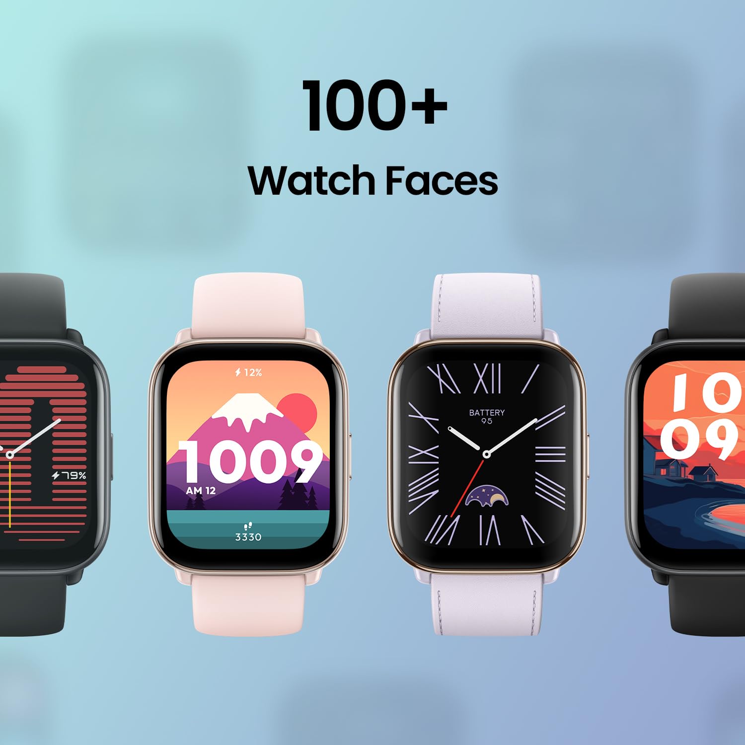 Amazfit Active 42mm AMOLED Smart Watch, Built in GPS, 14day Battery, 5ATM Water Resistant, for iOS & Android, Accurate Readings, BT Calls, Strava Support, Temperature Sensor, VO₂ Max (Midnight Black)