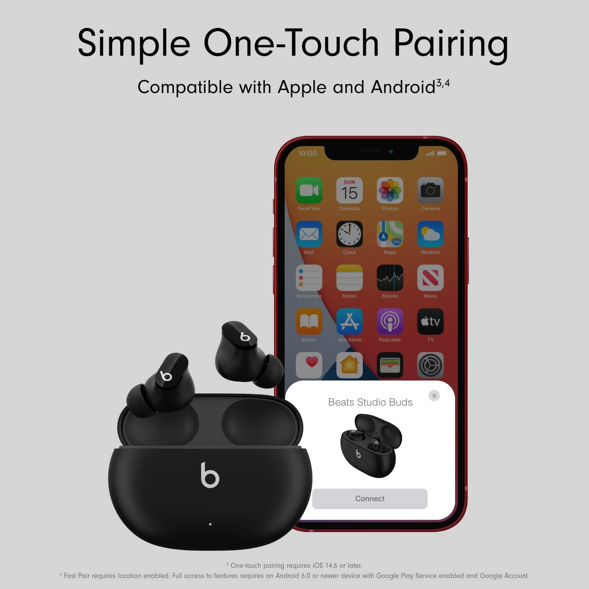 Beats Studio Buds - Wireless Bluetooth Noise Cancelling Earbuds - Up to 8H Battery Life, Up to 24H w Charging Case, IPX4 Rating, Sweat Resistant, Apple & Android Compatible, Built-in Mic - Unboxed