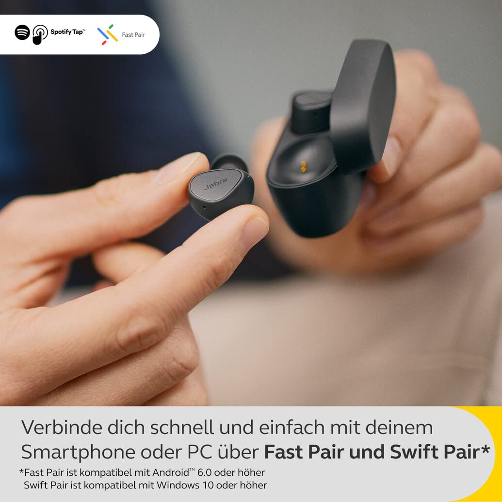 Jabra Elite 4 Wireless Earbuds, Active Noise Cancelling, Comfortable Bluetooth Earphones with Spotify Tap Playback, Google Fast Pair, Microsoft Swift Pair and Dual Pairing - Unboxed