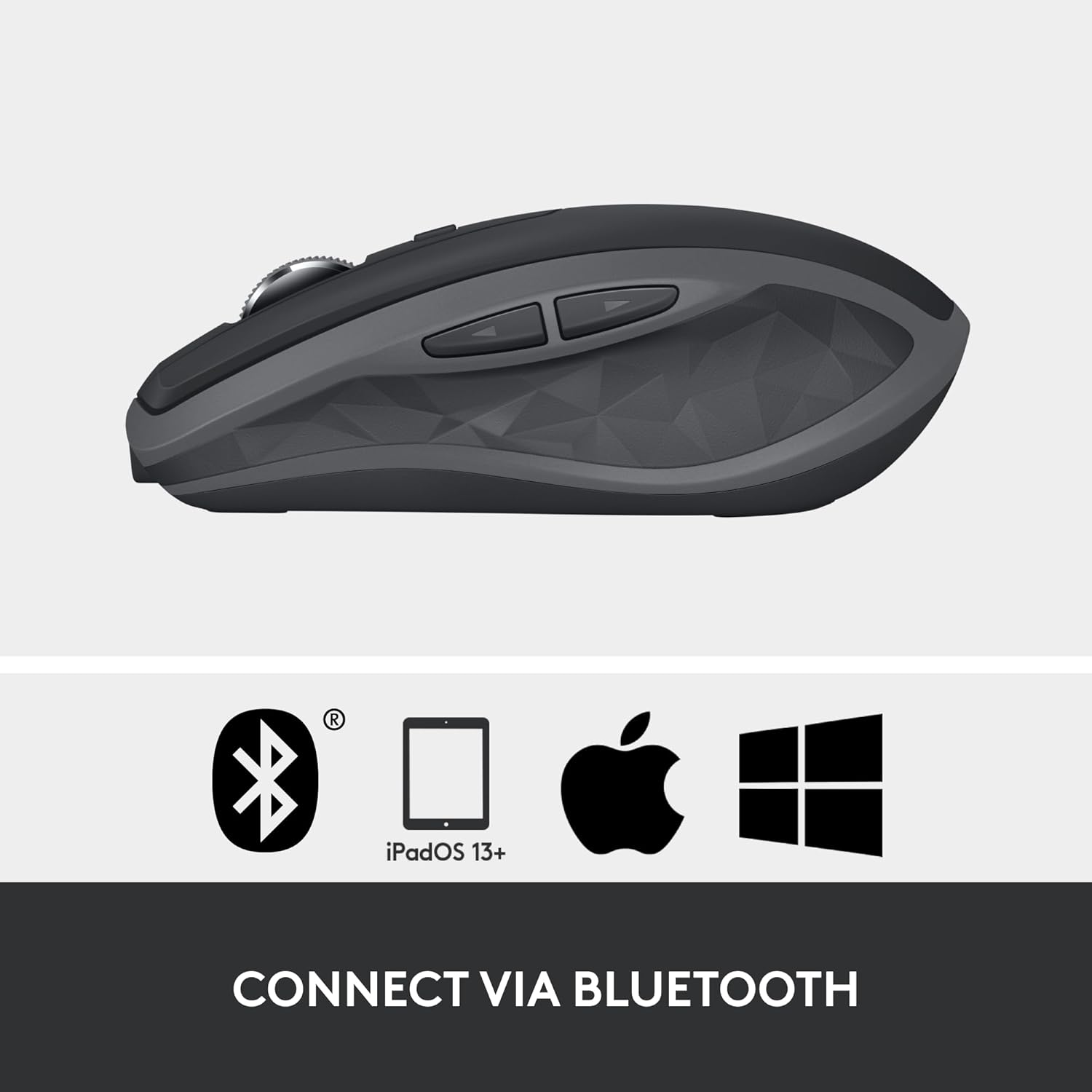 Logitech MX Anywhere 2S Bluetooth Edition Wireless Mouse, Multi-Surface with 4000 DPI, Hyper-Fast Scrolling and 7 Customisable Buttons