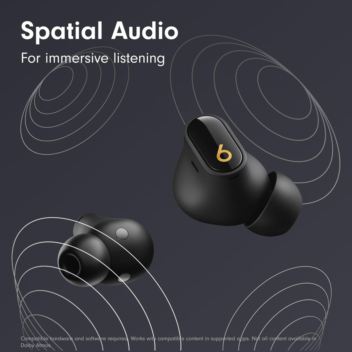 Beats Studio Buds + | True Wireless Noise Cancelling Earbuds, Enhanced Apple & Android Compatibility, Built-in Microphone, Sweat Resistant Bluetooth Headphones, Spatial Audio - Ivory