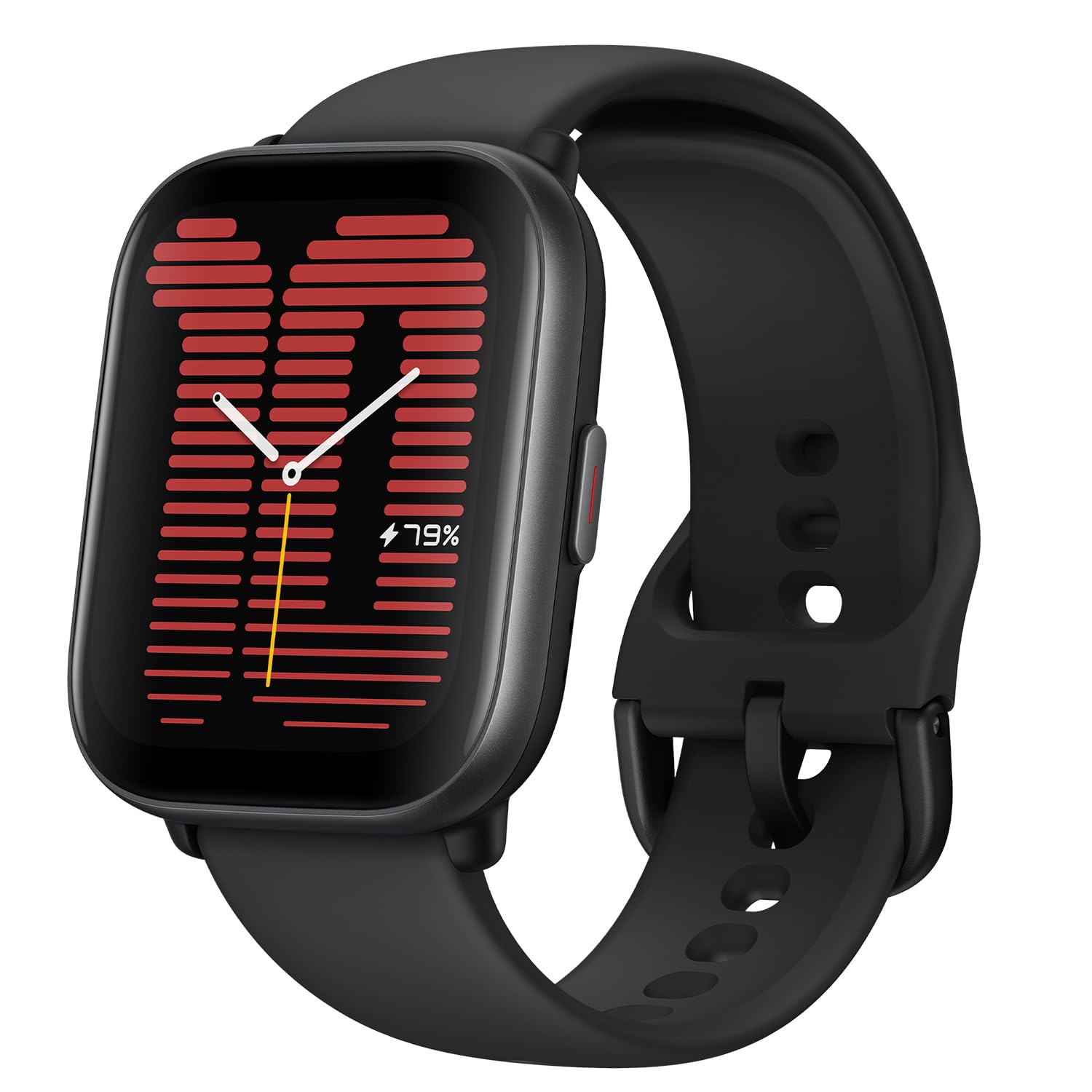 Amazfit Active 42mm AMOLED Smart Watch, Built in GPS, 14day Battery, 5ATM Water Resistant, for iOS & Android, Accurate Readings, BT Calls, Strava Support, Temperature Sensor, VO₂ Max (Midnight Black)