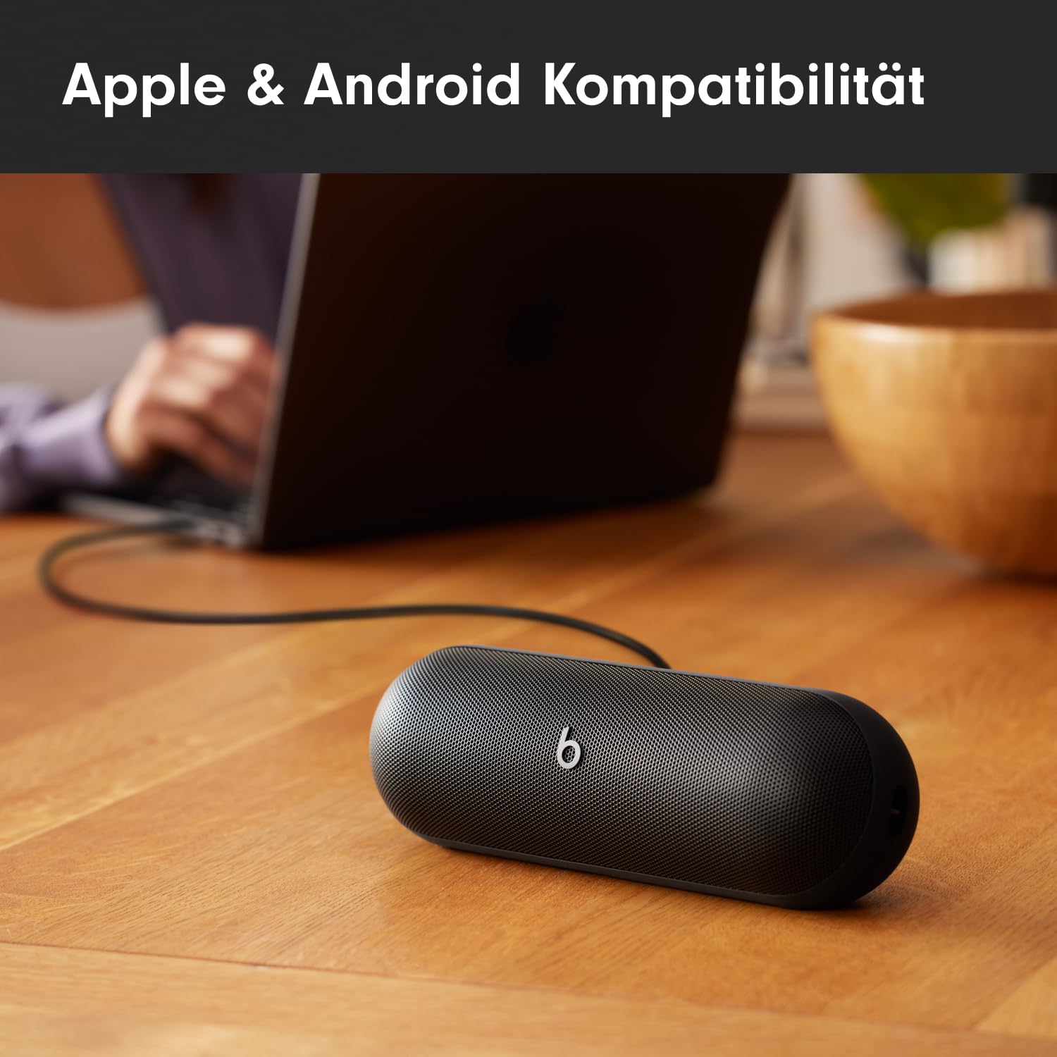 Beats Pill – Wireless Bluetooth Speaker and Portable Charger via USB-C – Up to 24 Hours Battery Life, IP67 Water Resistant, Apple & Android Compatible, Built-in Microphone – Matt Black