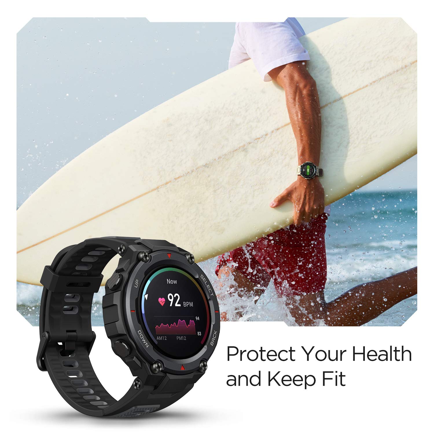 Amazfit T-Rex Pro 48mm Smartwatch Fitness Watch with SpO2, Heart Rate, Sleep Monitor, Sports Watch with Over 100 Sports Modes, 10 ATM Waterproof, 18 Day Battery Life, GPS - Unboxed