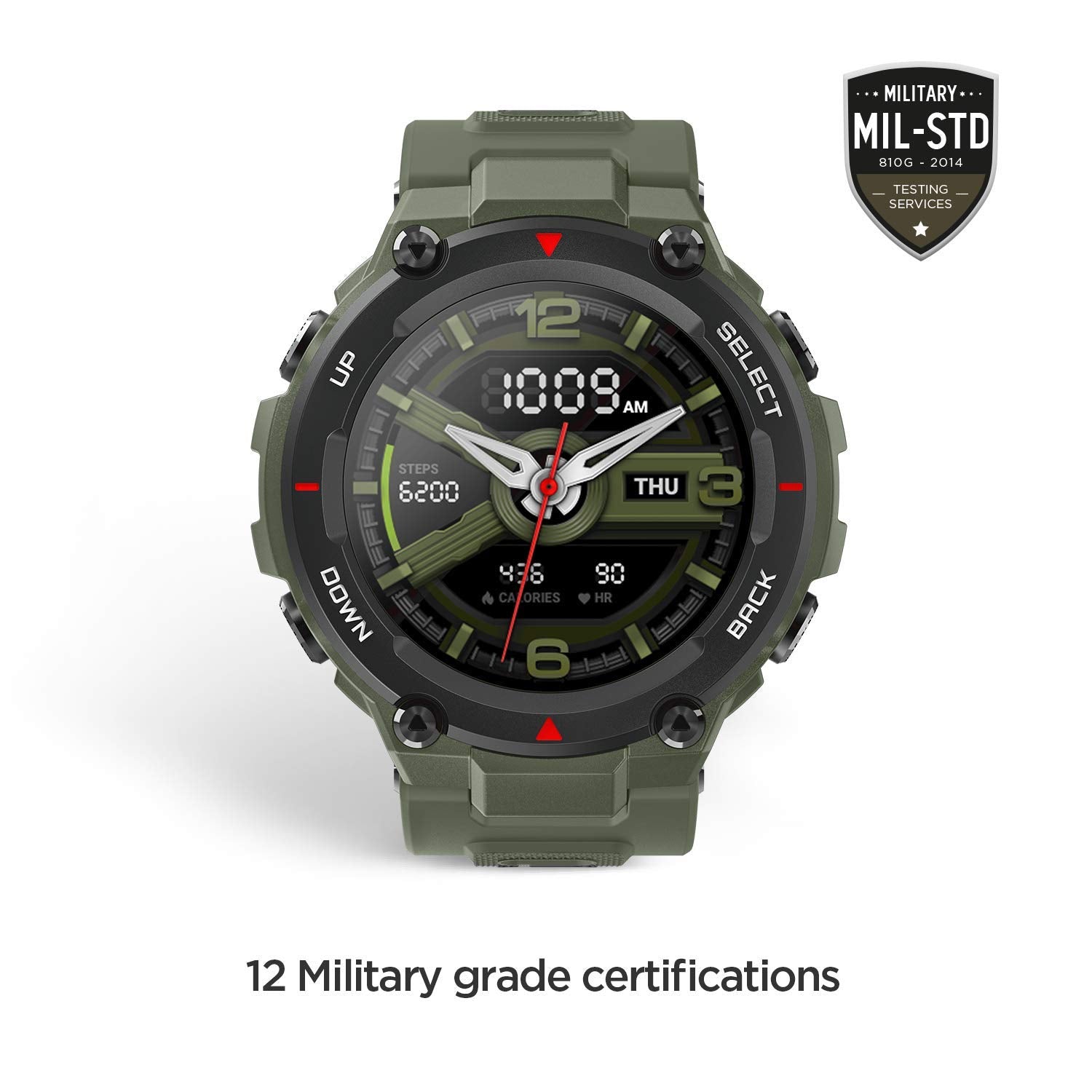 Amazfit Huami T-Rex Smartwatch with 20 Days Battery Life, AMOLED Display, Built-in GPS, 12 Military Certifications, Water Resistance, 14 Sports Modes - Unboxed