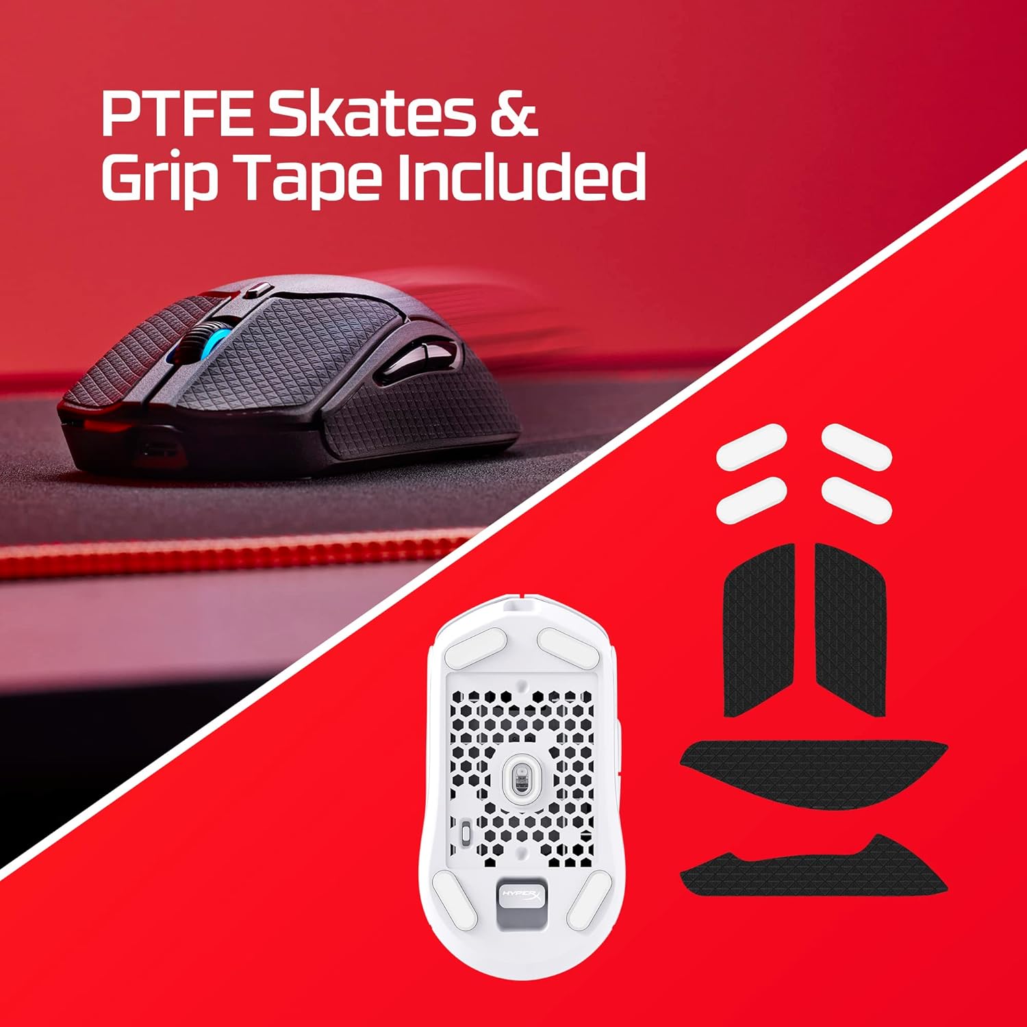 HyperX Pulsefire Haste 2 Wireless Gaming Mouse Ultra Lightweight, 61g, 100 Hour Battery Life, 2.4Ghz Wireless, Up to 26000 DPI - Unboxed