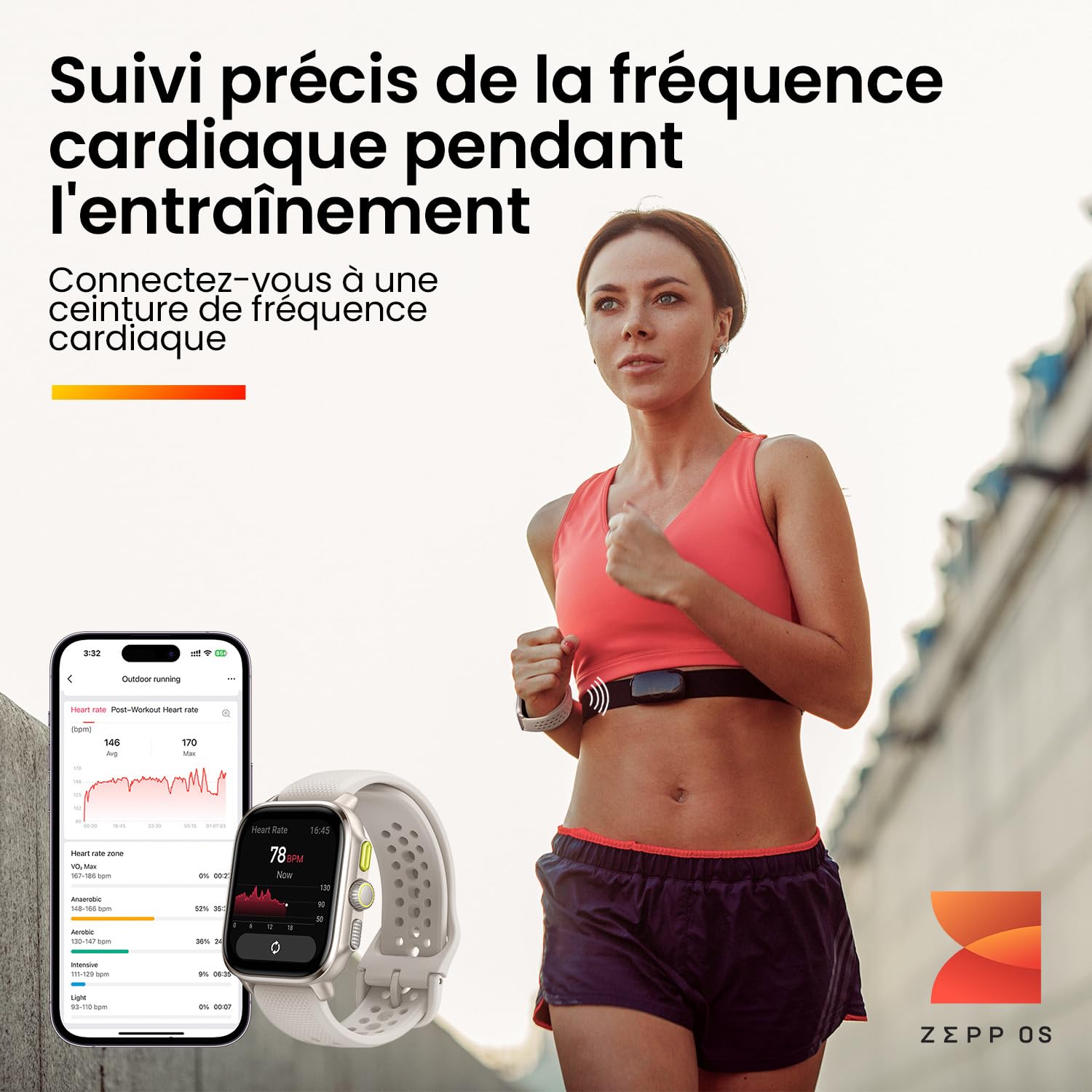 Amazfit Cheetah Lightweight Running 44mm Smart Watch with Dual-Band GPS, Route Navigation & Offline Maps, Personalized Training Plans, HR & SpO2, Music, 5 ATM Waterproof (Square) Winner Champagne