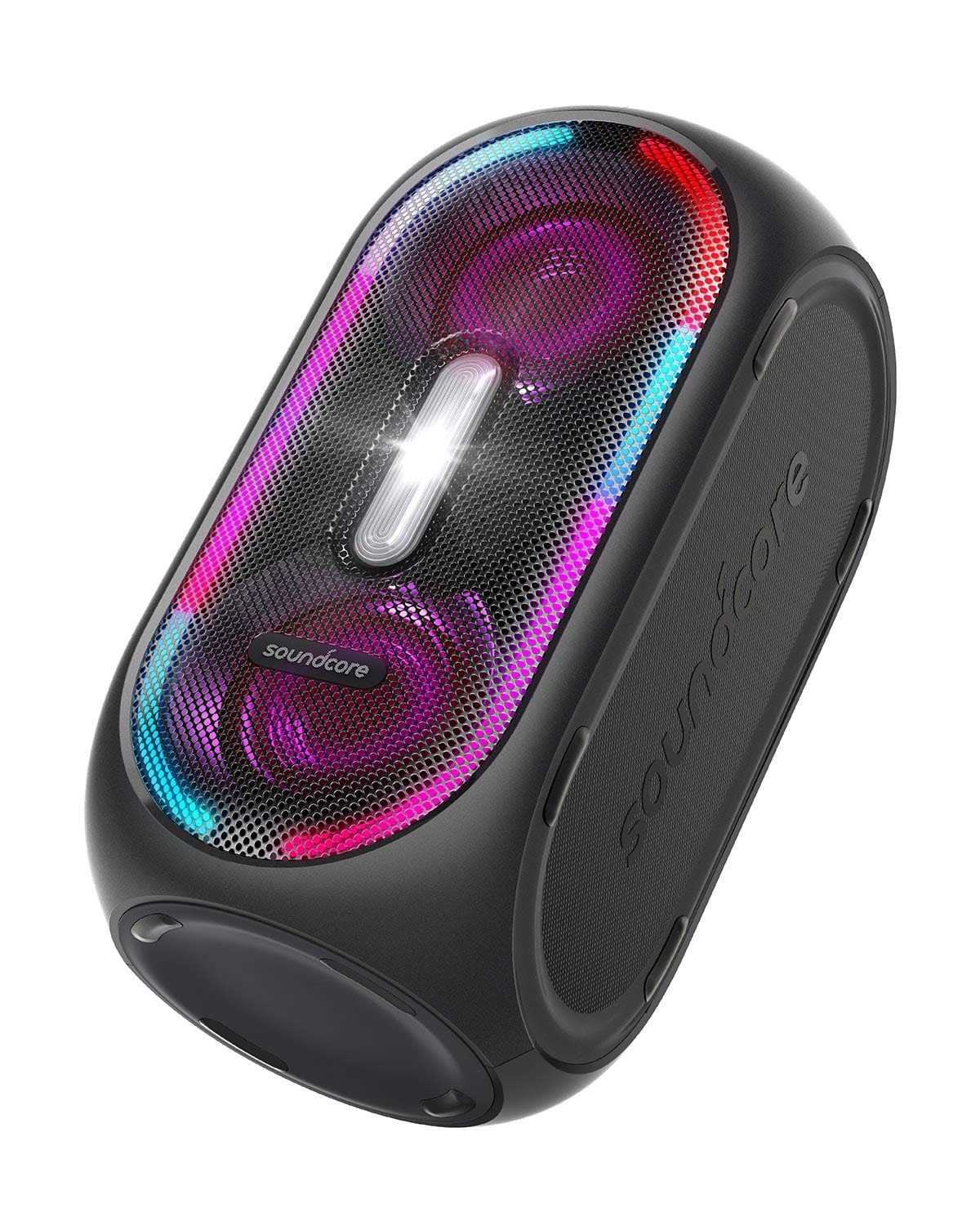 Soundcore by Anker Rave + Portable Party Speaker 160W, Light Show, 24h Playtime, PowerIQ, BassUp Technology, Water Resistant, Party Speaker with Microphone Input for Karaoke, BBQ, Outdoor - Unboxed
