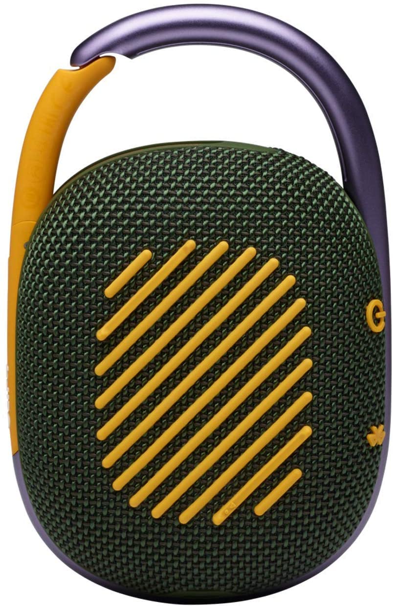 JBL Clip 4, Wireless Ultra Portable Bluetooth Speaker, Pro Sound, Integrated Carabiner, Vibrant Colors with Rugged Fabric Design, Dust & Waterproof, Type C (Without Mic, Green) - Unboxed