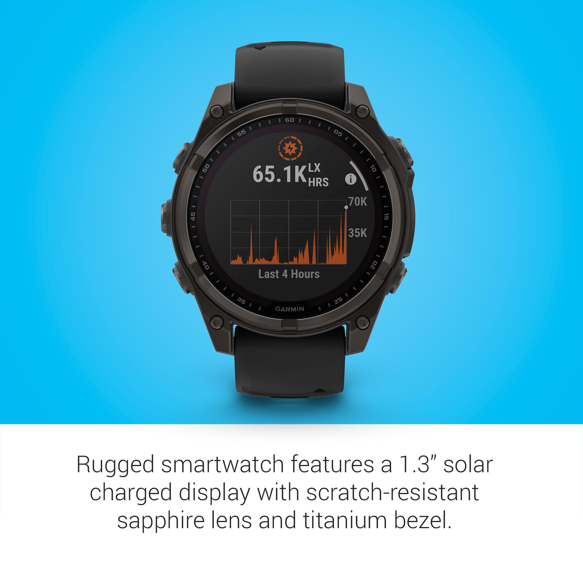 Garmin Fenix 8 47mm,AMOLED,Glass/SS,SlateGray Steel/Black,BlkBnd - Unboxed