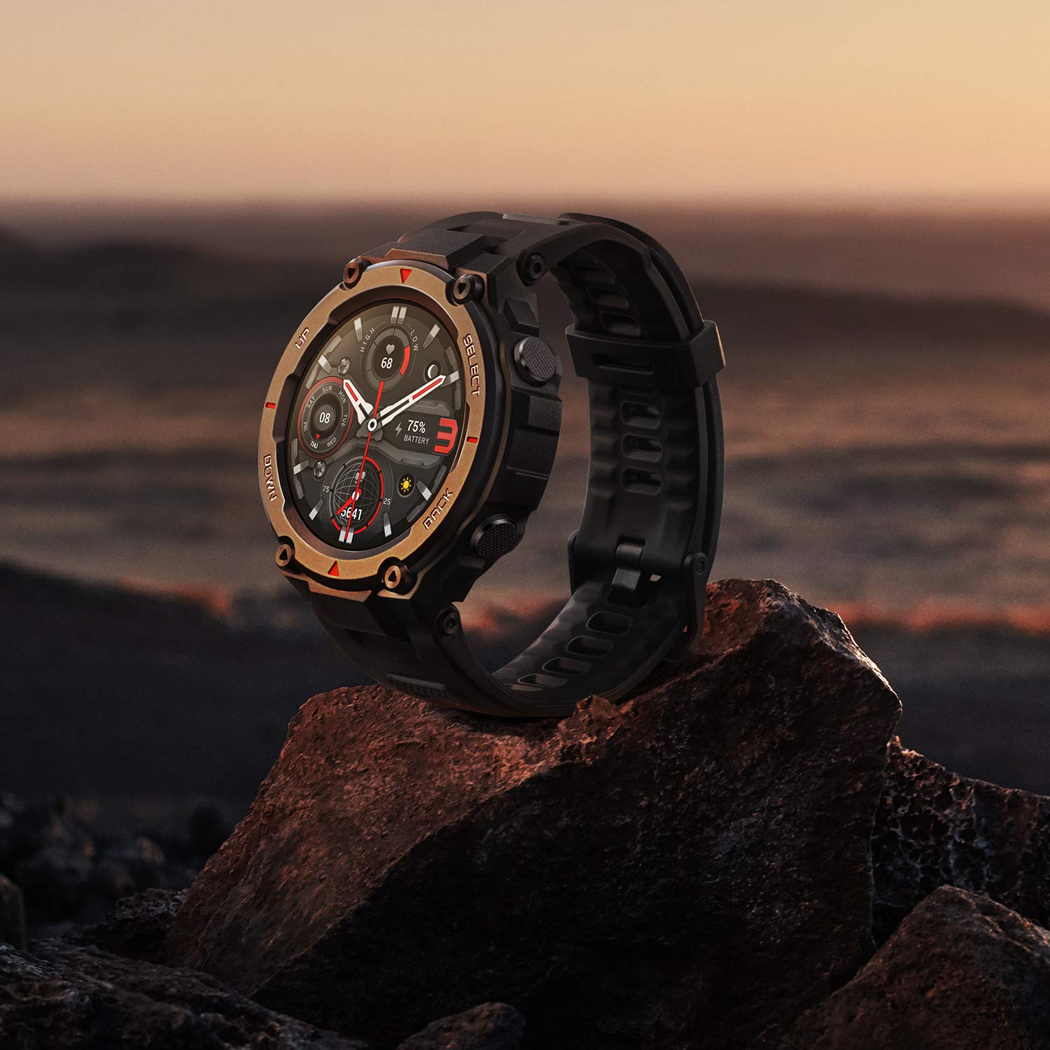 Amazfit T-Rex Pro 48mm Smartwatch Fitness Watch with SpO2, Heart Rate, Sleep Monitor, Sports Watch with Over 100 Sports Modes, 10 ATM Waterproof, 18 Day Battery Life, GPS - Unboxed