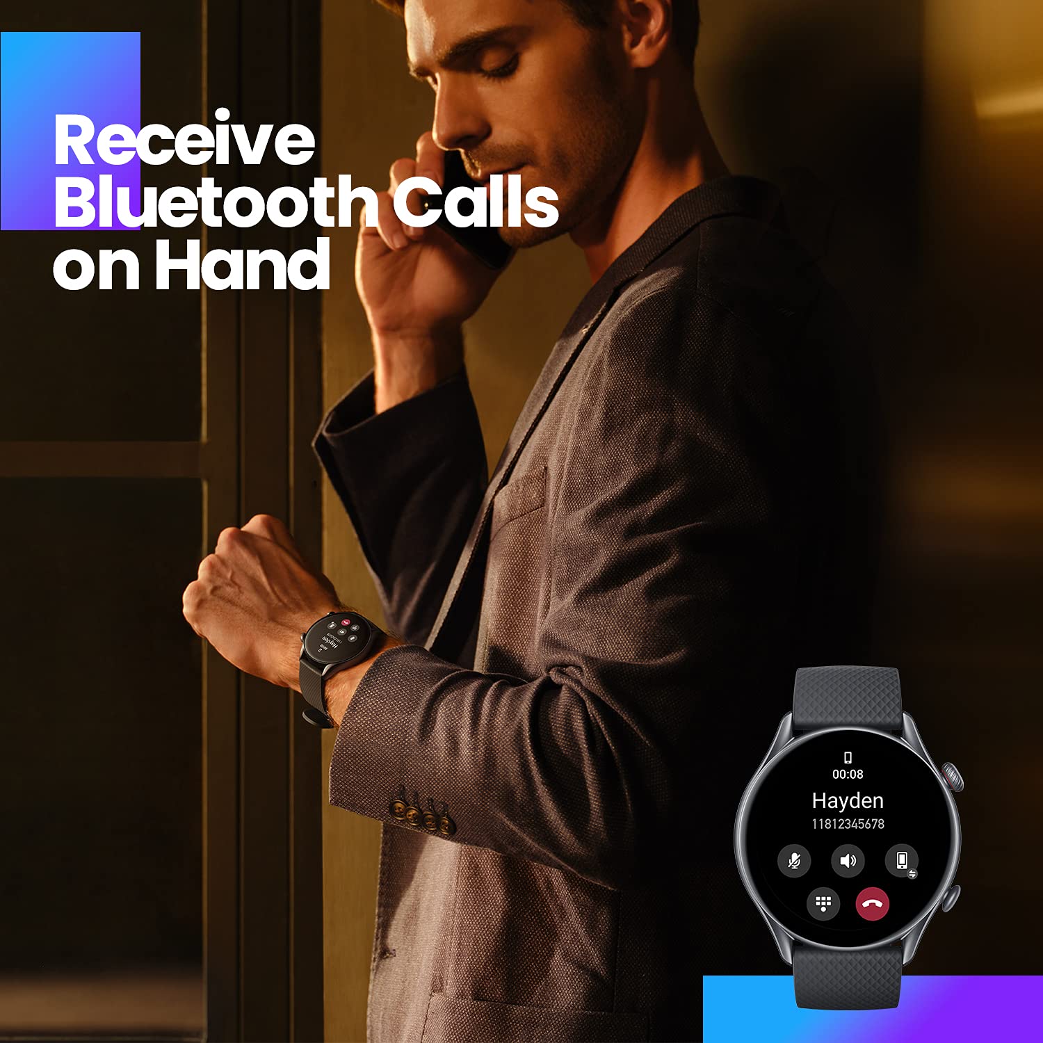 Amazfit GTR 3 Pro (Smartchoice) 46mm Smart Watch with BT Phone Calls, BP Monitoring, 1.45”AMOLED Display, 24/7 HR Tracking, Alexa, GPS, WiFi, 12-Day Battery Life,150 Sports Modes(Infinite Black) - Unboxed