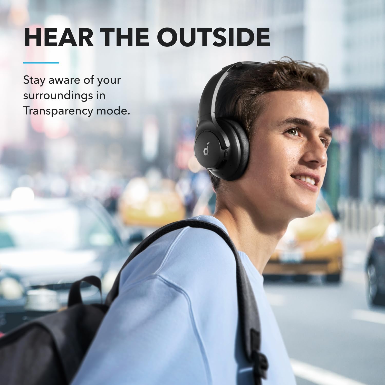soundcore by Anker Q20i Hybrid Active Noise Cancelling Headphones, Wireless Over-Ear Bluetooth, 40H Long ANC Playtime, Hi-Res Audio, Big Bass, Customize via an App, Transparency Mode - Sealed