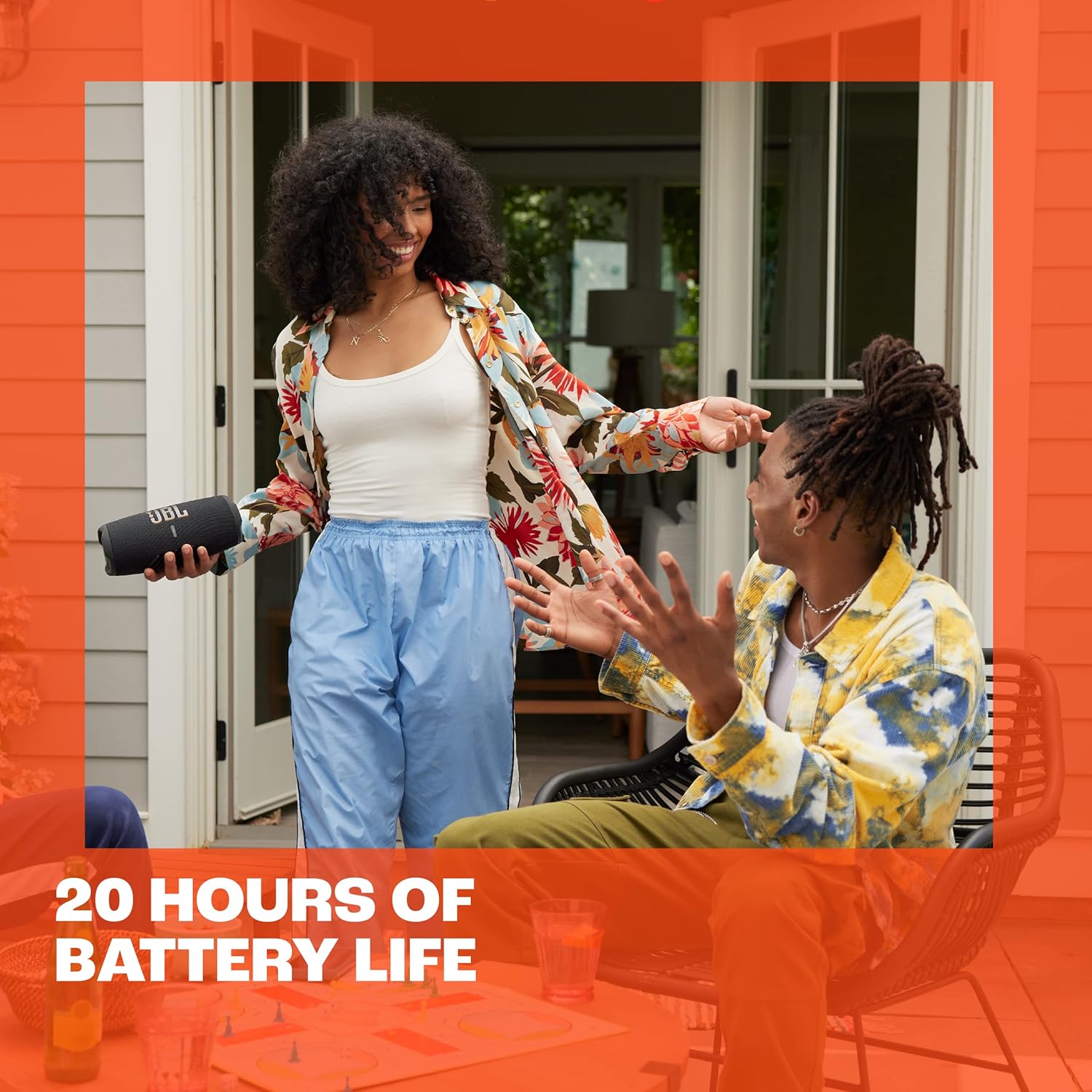 JBL Charge 5 Wi-Fi, Wireless Portable Bluetooth Speaker, Original Pro Sound, 20 Hours Playtime, Deep Bass, Built-in Powerbank, Wi-Fi with AirPlay, IP67 Water & Dustproof, One App (Black)