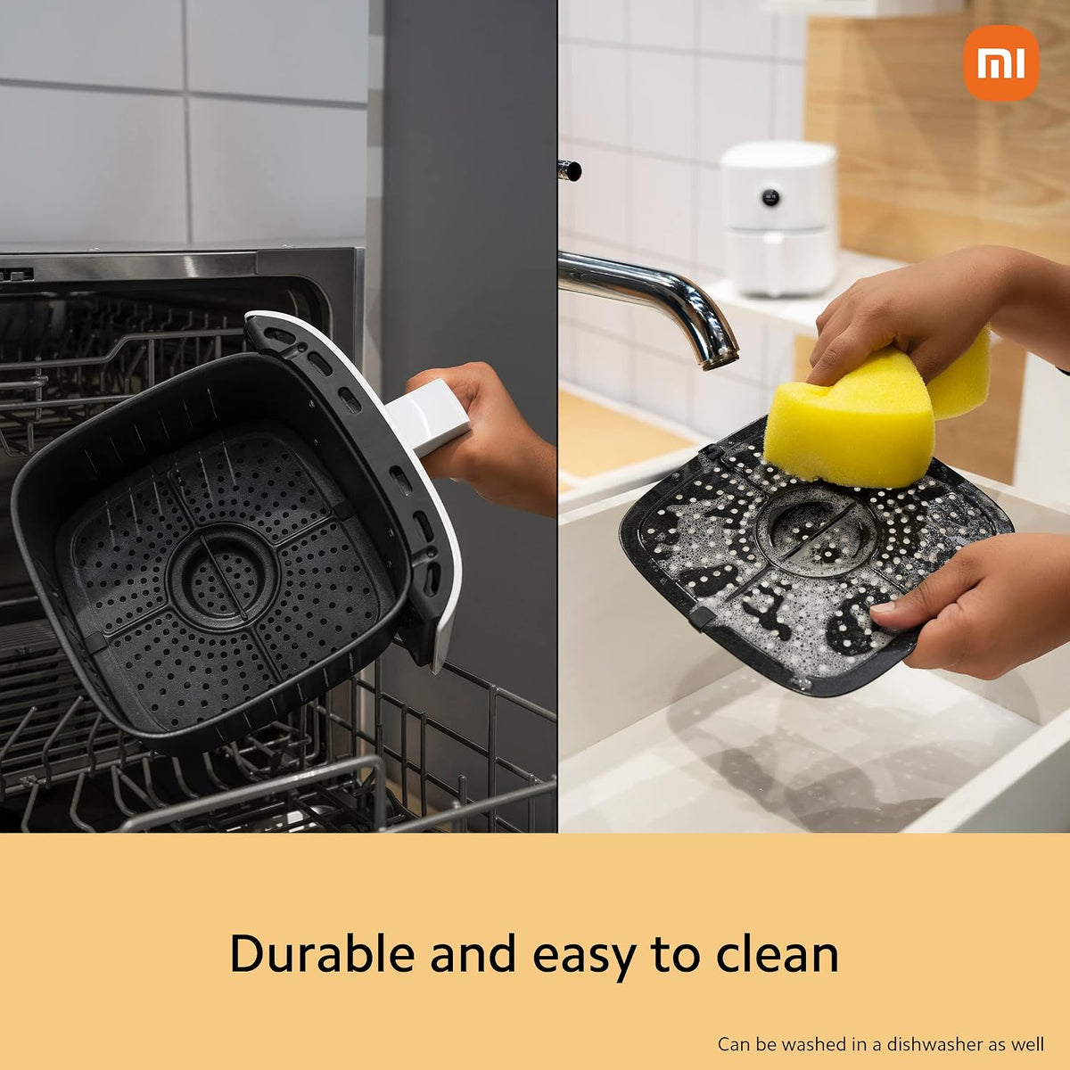Xiaomi Smart Air Fryer for 4-5 People|90% Less Fat l 1500W Fast Cooking|7 Pre-set Menus|Grill, Bake, Fry, Reheat, Defrost|40-200 C l Dual Speed Technology|Voice Control|90+ Recipe 3.5 liter - Sealed