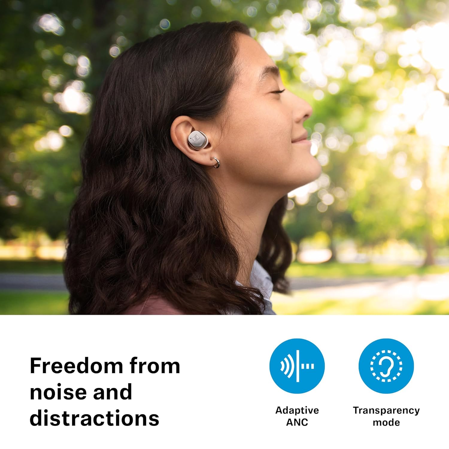 Sennheiser Momentum True Wireless4 with Bluetooth5.4 and Future-Ready AURACAST Technology, Qualcomm aptX Lossless CD-Quality Audio, Intelligent Adaptive ANC, Qi Fast Charge, German brand-2yr Warranty