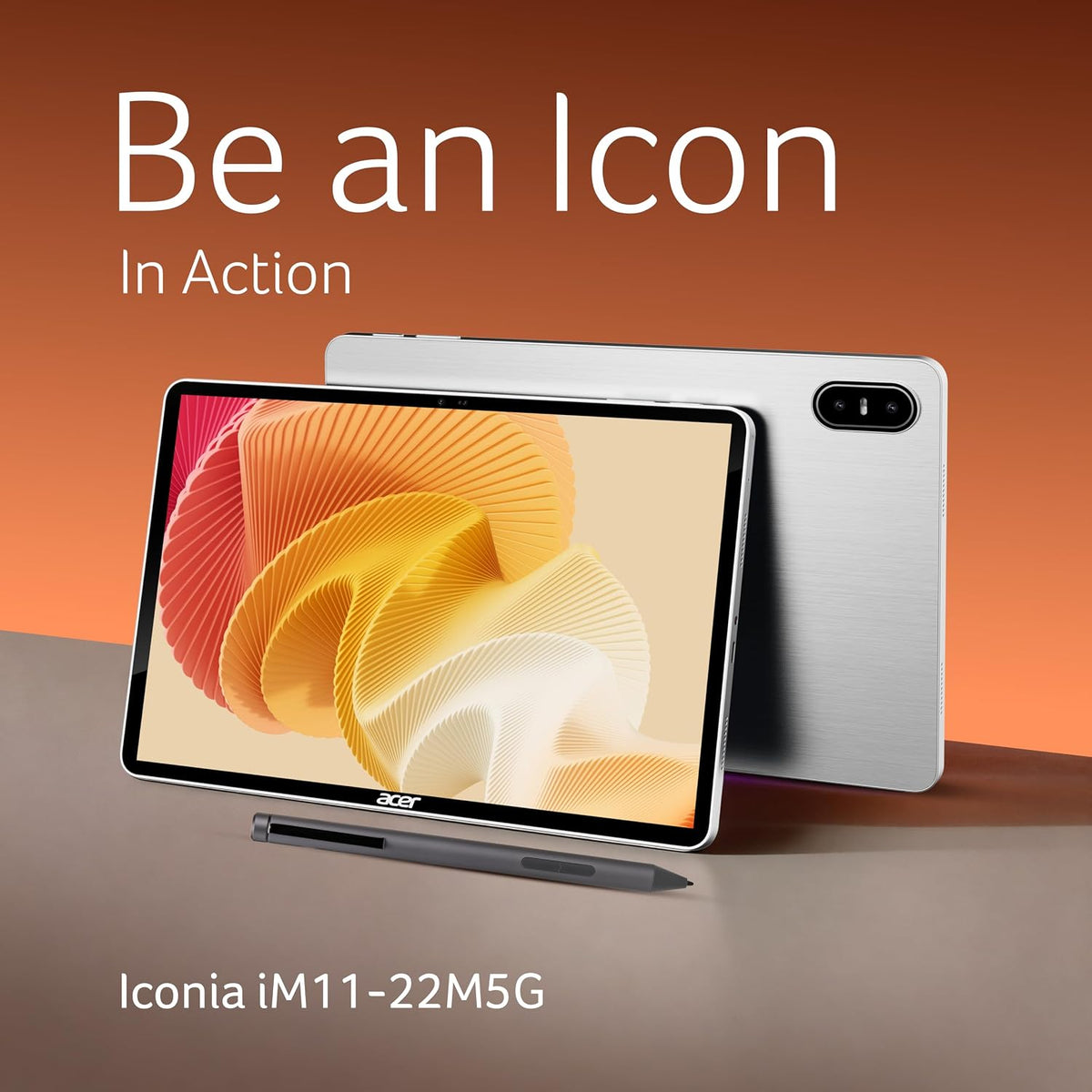 Acer Iconia 5G Tablet|11.45" 2.2k”90Hz IPS Display, MediaTek 8791 Processor, 8GB RAM + 128GB Storage, 16MP Rear+8MP Front Camera,Wi-Fi + 5G Volte, Android 15,BT 5.2, Slim Metal Body - Unboxed