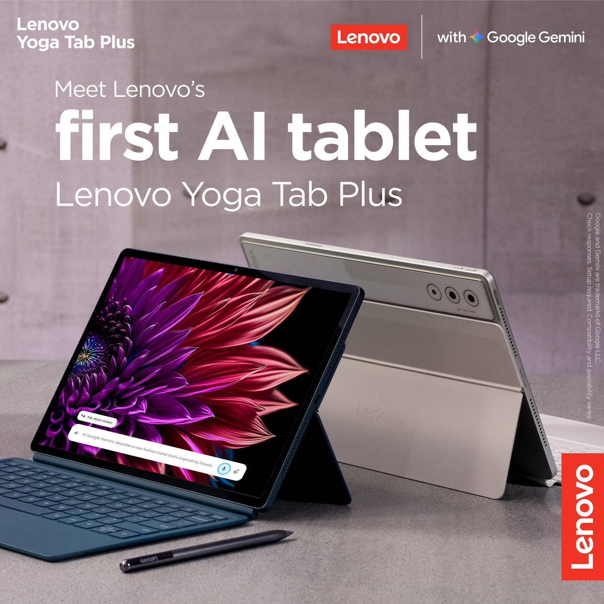 Lenovo Yoga Tab Plus Smartchoice AI Tablet with Pen + Keyboard |12.7" Display, 3K Resolution, 144 Hz|16GB RAM, 512GB ROM|Snapdragon 8 Gen 3|10200 mAh|6 Speakers|USB 3.0 with DP-Out - Unboxed
