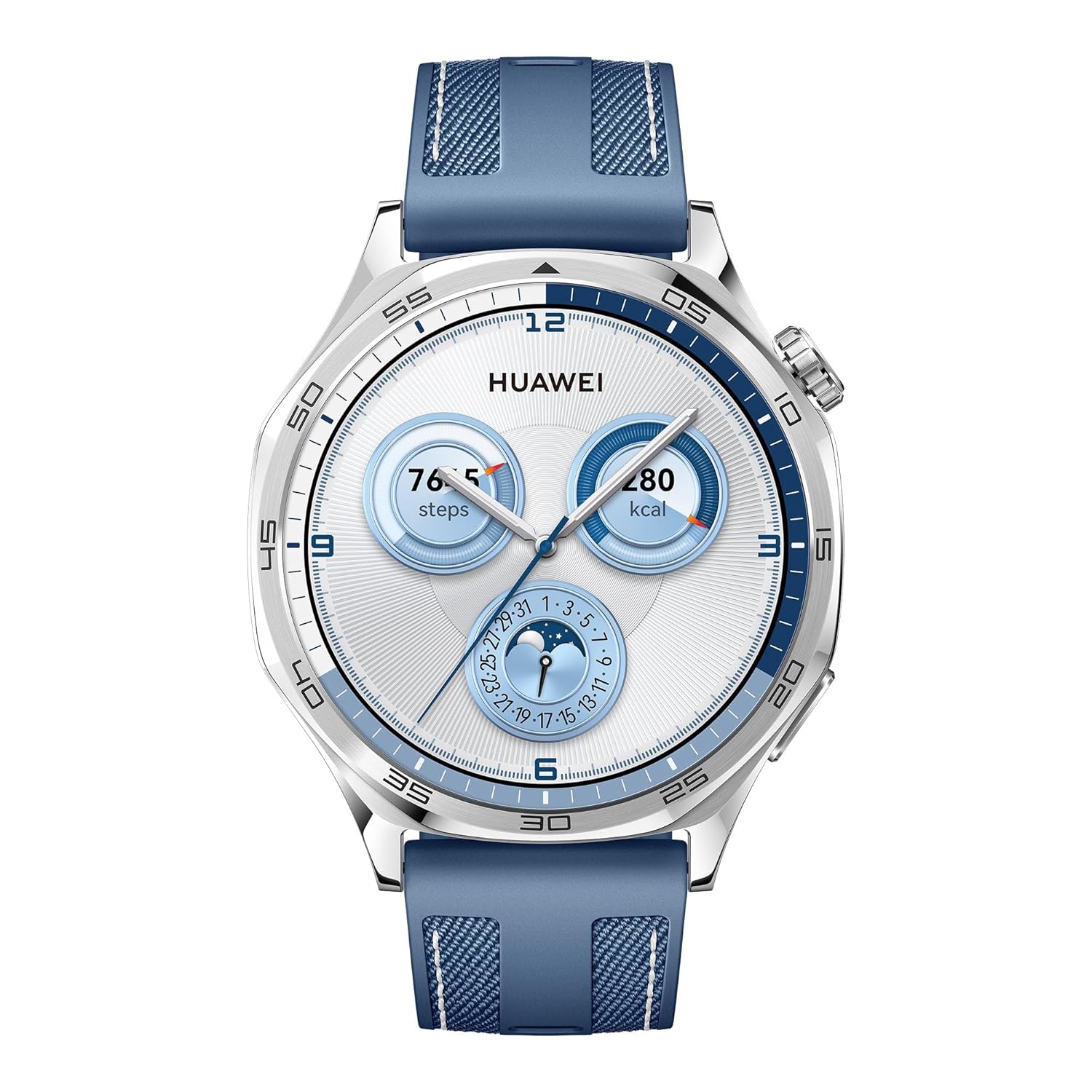 Huawei Watch GT 5 46mm Smartwatch, Up to 14 Days Battery Life, iOS & Android Compatible,Built in Maps, Pro-Level Sports Call&Message Reply, Free FreeBuds 5I (Blue, 46mm)