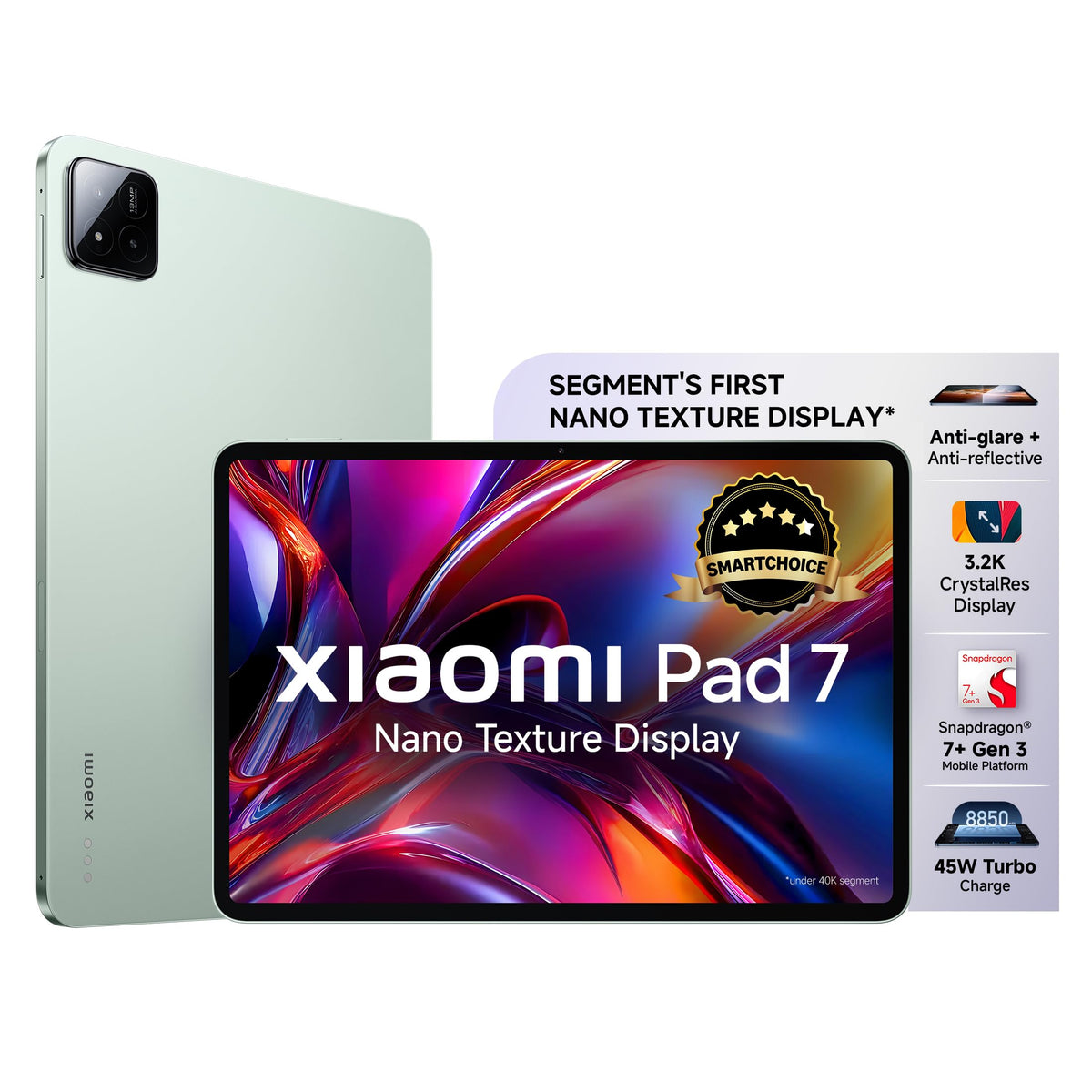 XIAOMI Pad 7 Nano Texture, 11.2 -inch (28.44 CM), LCD, 12GB RAM, 256GB ROM, Wi-Fi, Quad Speakers, Dolby Atmos, Graphite Grey, AI Enable - Unboxed