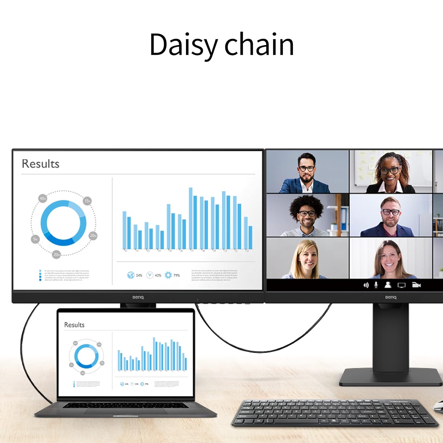 BenQ GW2785TC 27" 1920x1080 IPS Full HD|Daisy Chain| USB-C (60W PD)| Coding Mode| Height Adjustment| HDMI| DP| 75Hz| 2Wx2 Speakers|Ultra-Slim Bezel Monitor| Eye Care|Brightness Intelligence (Black)