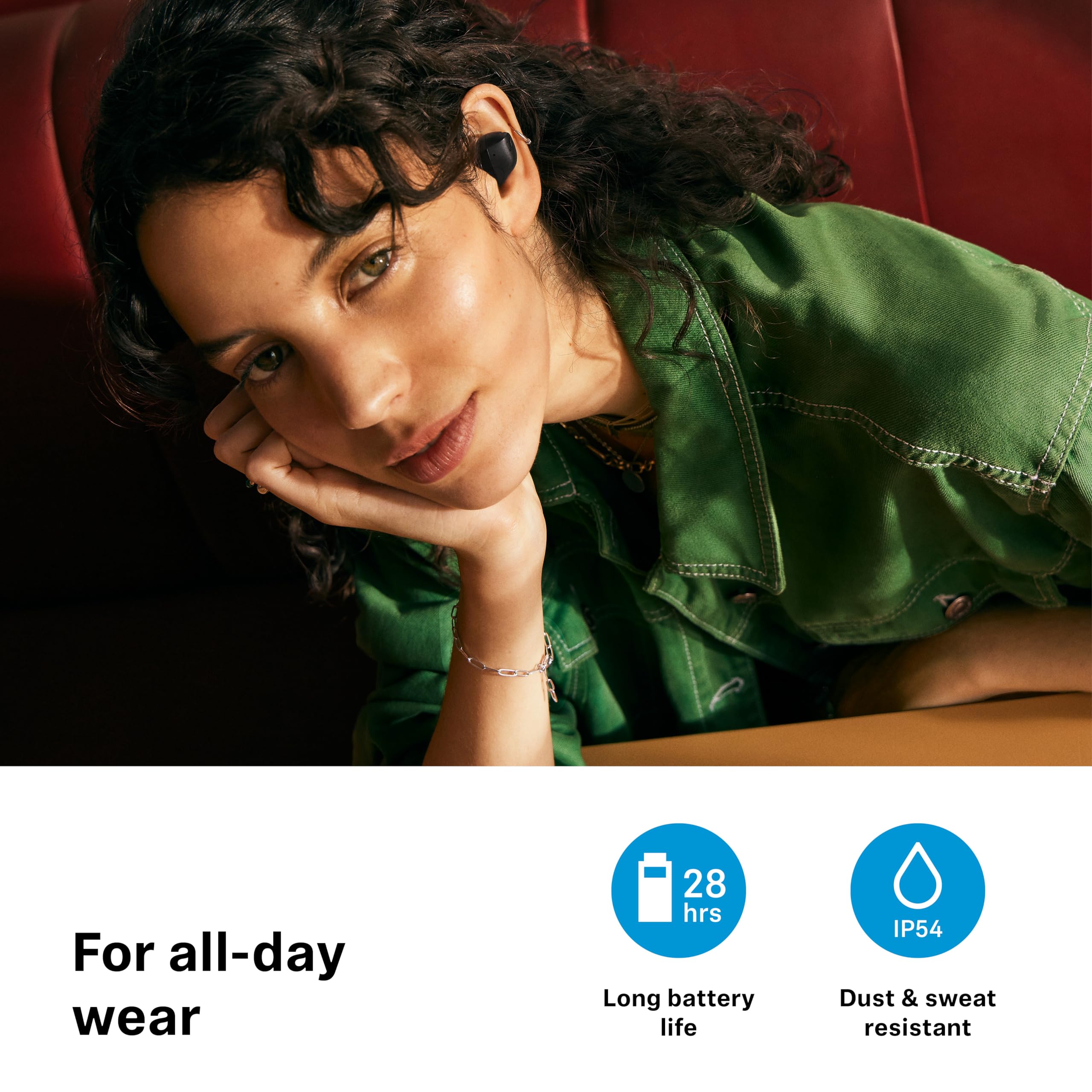 Sennheiser ACCENTUM True Wireless Earbuds, BT v5.3 Auracast & LE Audio, TrueResponse Drivers, Hybrid ANC + Transparency Mode, 28 Hr Battery, Qi & USB‑C Charging, Touch Control, 2Y Warranty, Black