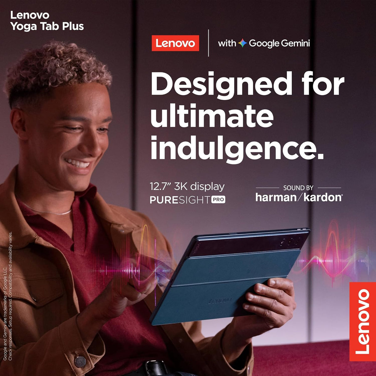Lenovo Yoga Tab Plus Smartchoice AI Tablet with Pen + Keyboard |12.7" Display, 3K Resolution, 144 Hz|16GB RAM, 512GB ROM|Snapdragon 8 Gen 3|10200 mAh|6 Speakers|USB 3.0 with DP-Out - Unboxed