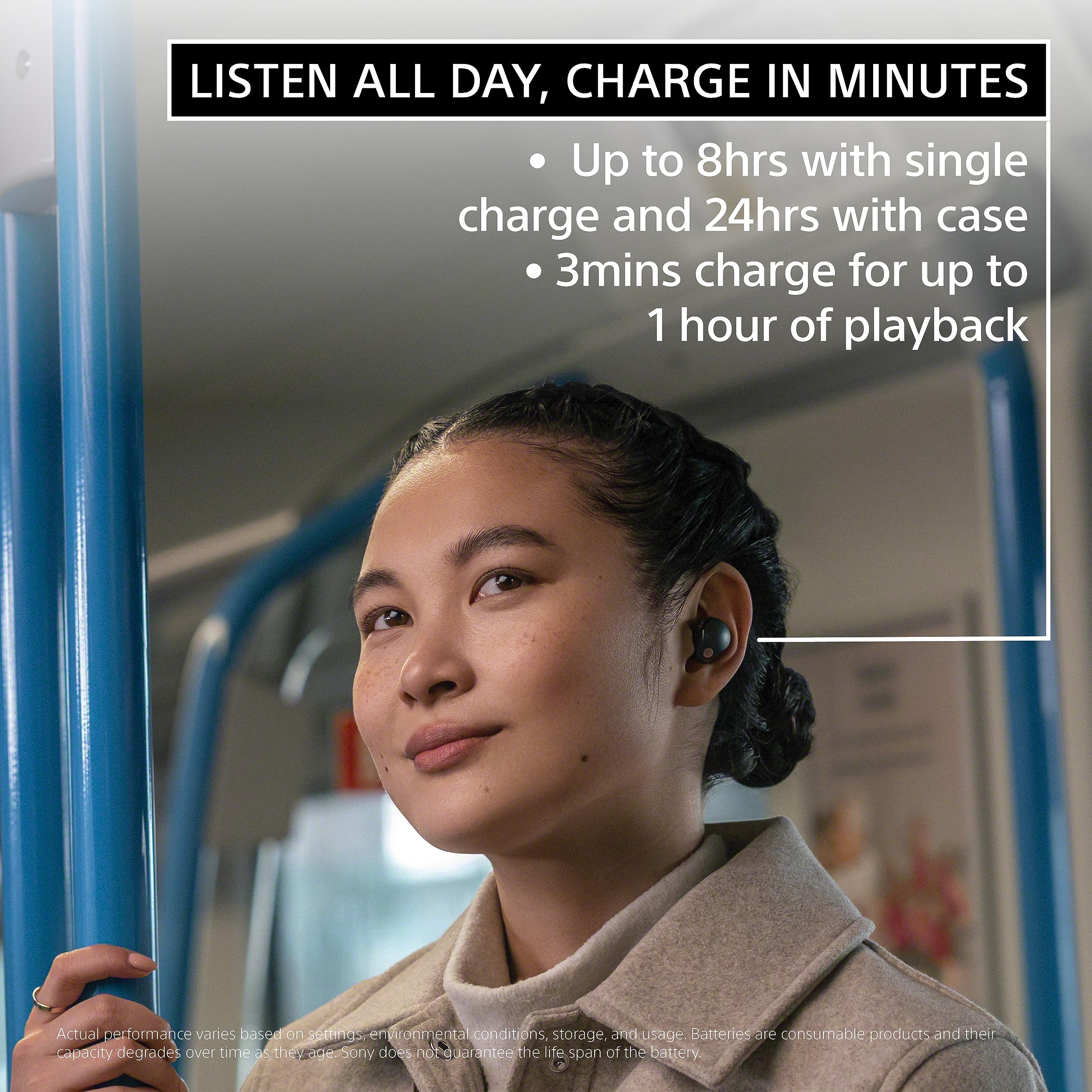 Sony WF-1000XM5 Active Noise Cancelling Wireless Bluetooth in Ear Earbuds with Mic, Up to 36 Hours Battery Life - Unboxed