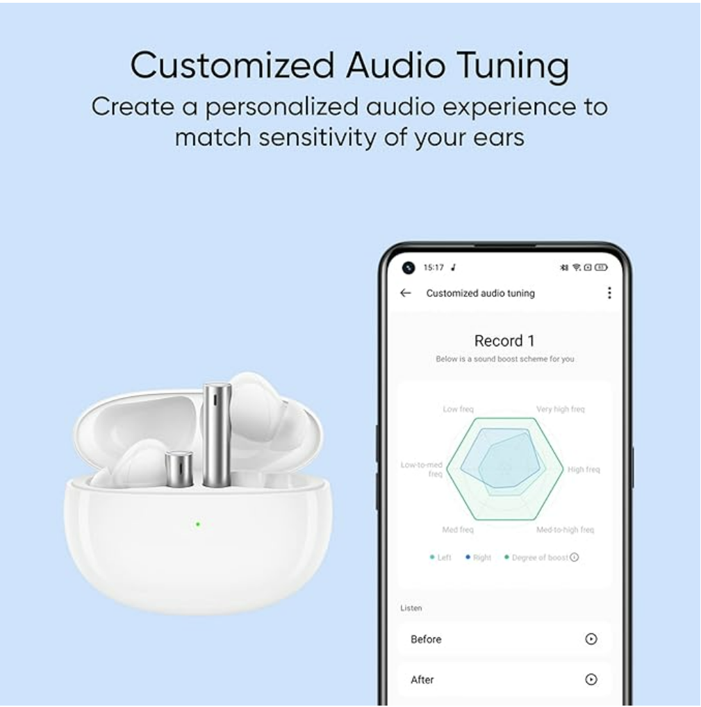 realme Buds Air 3 True Wireless in-Ear Earbuds with 42dB Active Noise Cancellation (ANC), Dual Device Pairing and 30 hrs Playtime with Fast Charging - Unboxed