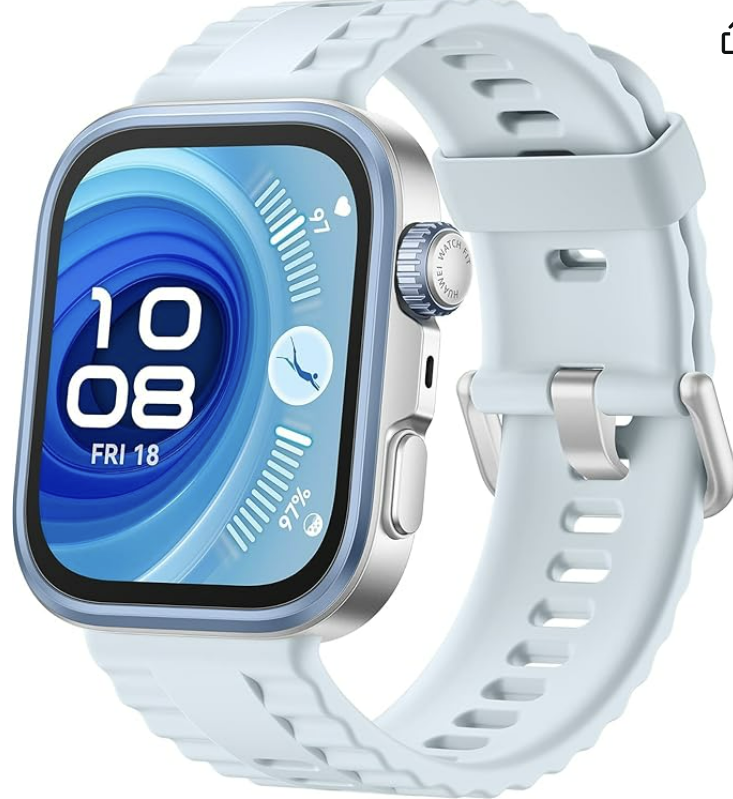 Huawei Watch FIT4 Pro Smartwatch, 1.82" Sapphire Display Titanium Alloy Bezel, Up to 10-Day Battery Life, Dual Band GPS, Golf Courses map, 40 m Free Diving, Compatible with Android iOS - Unboxed