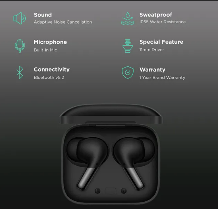 OnePlus Buds Pro Bluetooth Truly Wireless in Ear Earbuds with mic