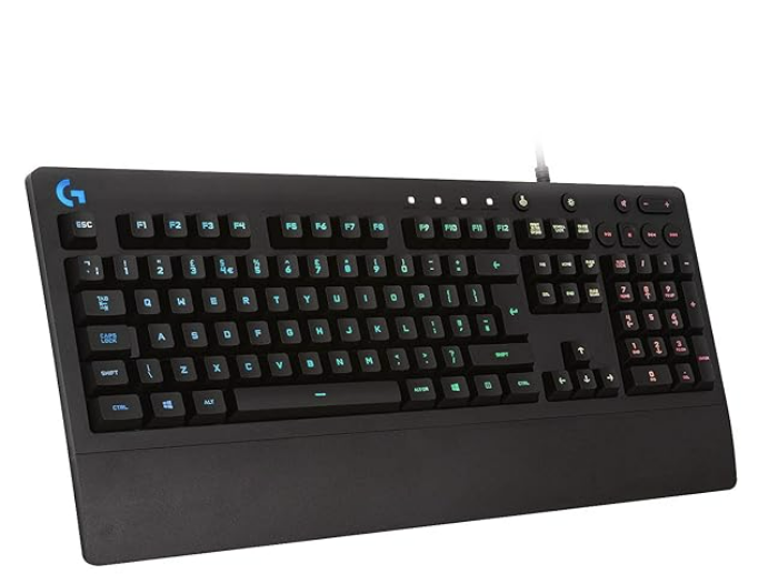Logitech G213 Prodigy USB Gaming Keyboard, LIGHTSYNC RGB Backlit Keys, Spill-Resistant, Customizable Keys, Dedicated Multi-Media Keys - Unboxed