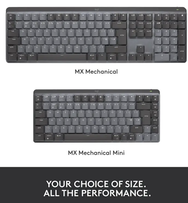 Logitech MX Keys Mechanical Wireless Standard Multi-device Keyboard - Unboxed