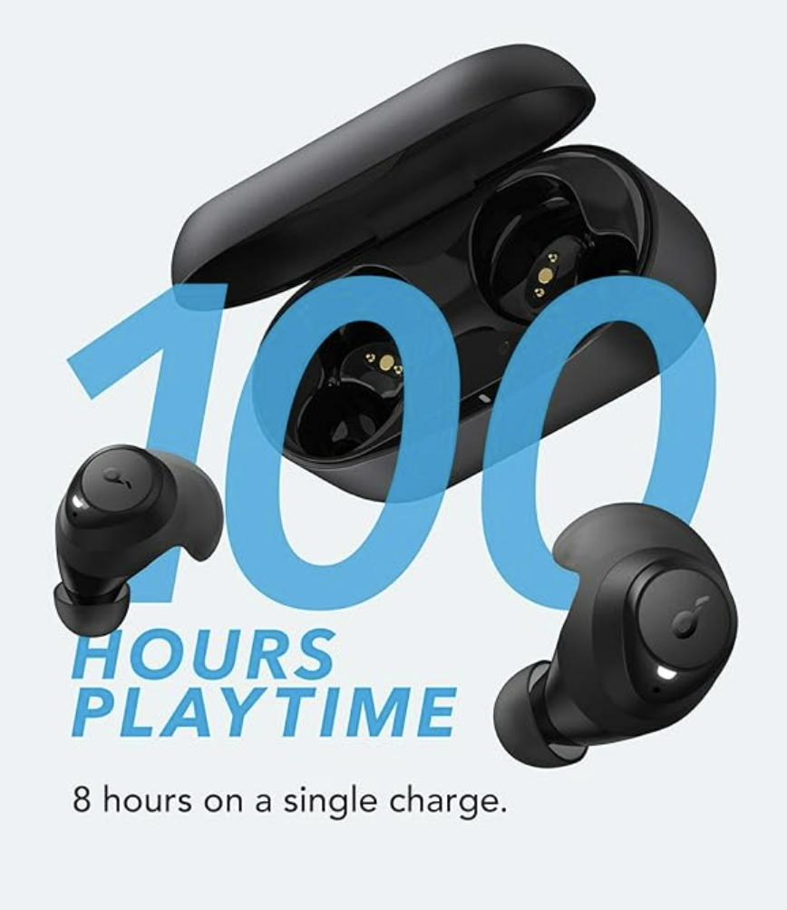 (Open Box) Soundcore Anker Life Dot 2 True Wireless Earbuds, 100 Hour Playtime, 8mm Drivers, Superior Sound, (Grade - A+)