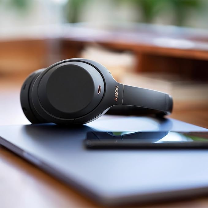Sony WH-1000XM4 Industry Leading Wireless Noise Cancellation Bluetooth Over Ear Headphones with Mic for Phone Calls, 30 Hours Battery Life, Quick Charge, AUX, Touch Control and Voice Control - Unboxed