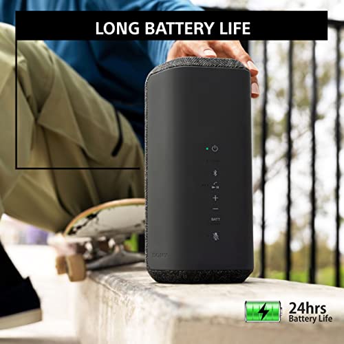 Sony SRS-XE300 X-Series Wireless Portable-Bluetooth-Speaker, IP67 Waterproof, Dustproof and Shockproof with 24 Hour Battery Life - Grey
