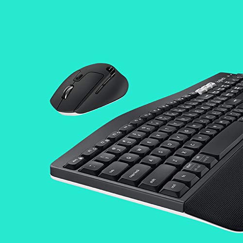 Logitech MK850 Multi-Device Wireless Keyboard and Mouse Set, 2.4GHz Wireless & Bluetooth, Curved Keyframe , 12 Programmable Keys, 3-Year Battery Life, PC/Mac - Unboxed