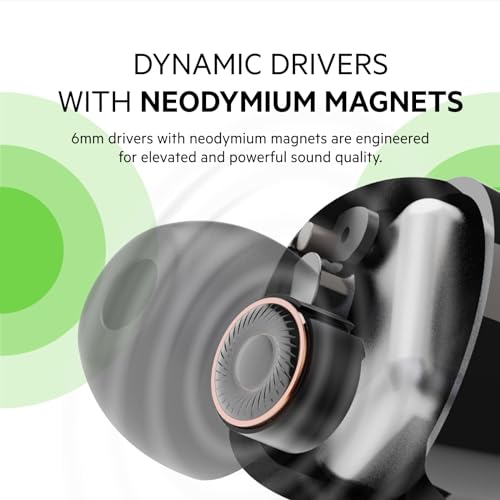 (Open Box) Belkin SOUNDFORM™ Rise True Wireless in-Ear Earbuds, IPX5 Sweat & Water Resistant, Up to 31 hrs. Playtime, Bluetooth 5.2, Wireless Charging | Black (Grade - A+)